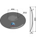 Plain disc with flat neck Ø510x4