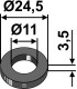 Washer Ø24,5x3,5xØ11