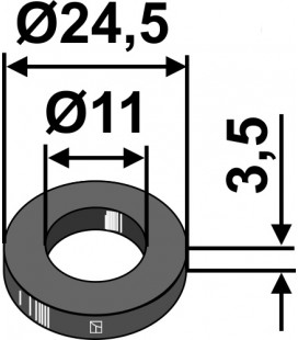 Washer Ø24,5x3,5xØ11