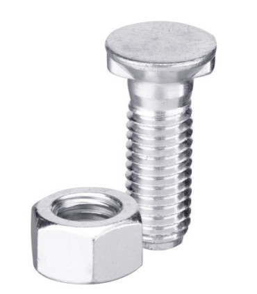 Plough bolt DIN 11014 M12 x 1,75 x 85 with hexagon nut