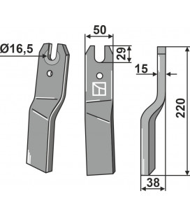 Rotary tine, right model
