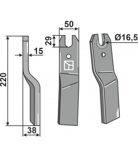 Rotary tine, left model