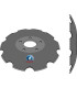 Notched disc with flat neck - Ø564