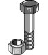 Hexagon bolt M14x1,5x35 with self-locking nut