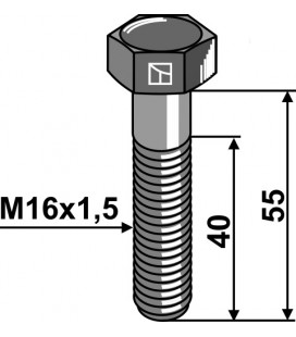 Hexagon bolt with metric fine thread - M16x1,5X55 - 12.9