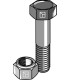 Hexagon bolt M12x1,25x35 with self-locking nut