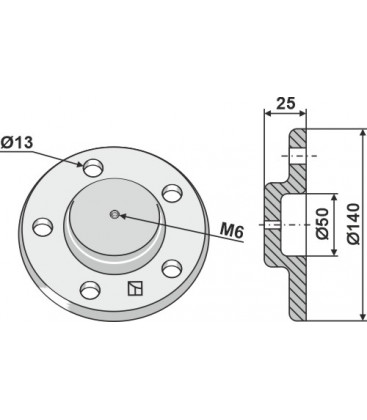 Cap piece of the bearing