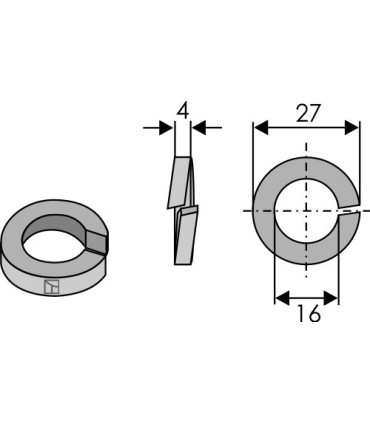 Split washer Ø27x4xØ16