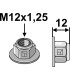 self-locking collar nut - pressed - M12x1,25 - 8.8