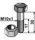 Hexagon bolt M10x1x30 with self-locking nut