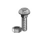 Bolt with nut - M12x1,75x40 - 10.9