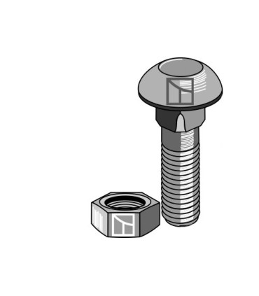 Bolt with nut - M12x1,75x40 - 10.9