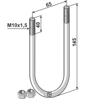 Stirrup bolt - M10x1,5