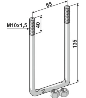 Stirrup bolt - M10x1,5