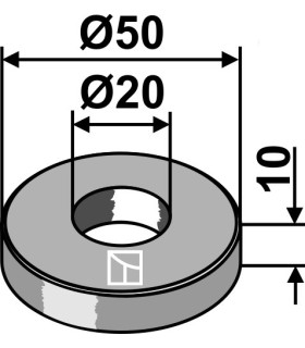Washer Ø50x10xØ20
