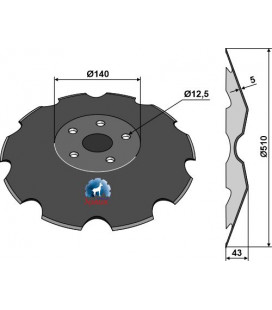 Notched disc Ø510x5