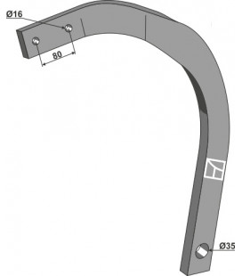 Tine 60x25 - right