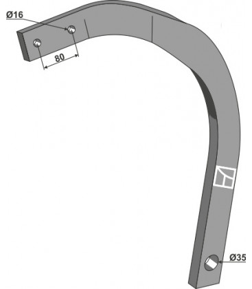 Tine 60x25 - right