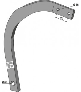 Tine 60x25 - left