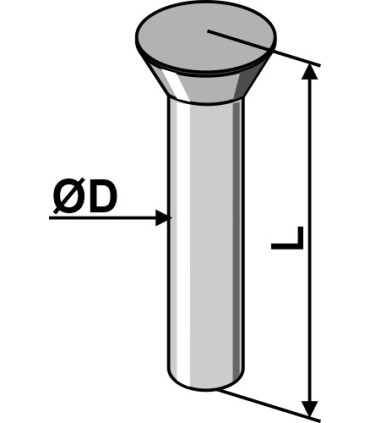 Countersunk rivet Ø7x25