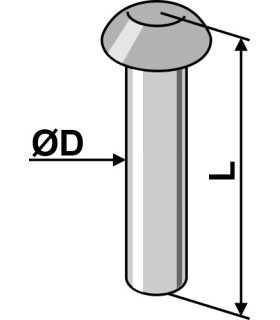 Button head rivet Ø7x25