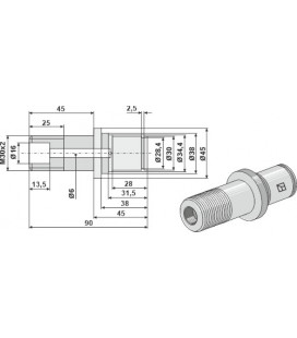 Axle end