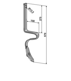 Track eradicator tine with share