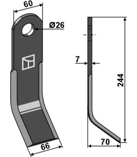 Y-blade 244x60mm