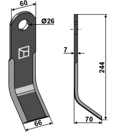 Y-blade 244x60mm