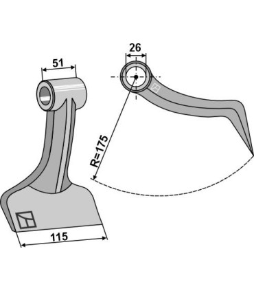 Pruning hammer 115x51mm