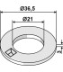 Washer Ø36,5x3xØ21 - DIN7090 A20 HV200