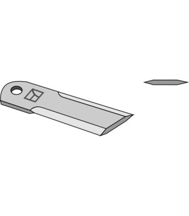 Straw chopper flail blade