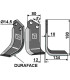 Blade DURAFACE 180x80mm, right