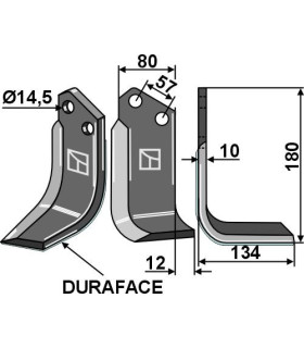 Blade DURAFACE 180x80mm, right
