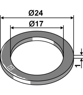 Washer Ø24x1xØ17