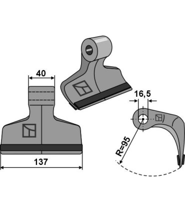 Pruning hammer 137x40mm - PTA