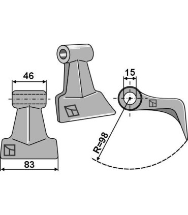 Pruning hammer 83x45,5mm