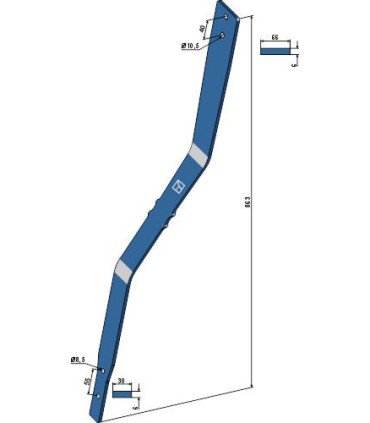 Leaf spring for trailed share
