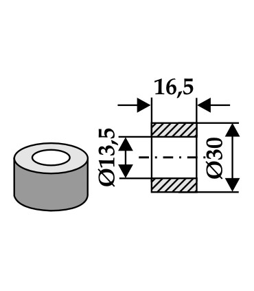 Bussning 16,5xØ13,5xØ30