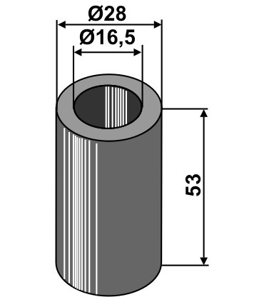 Bussning 53xØ16,5xØ28