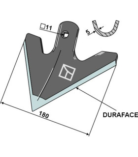 Gåsfot Einböck 180mm DURAFACE
