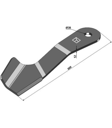 Kniv Spearhead hö 668mm