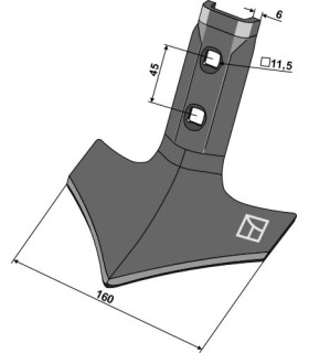 Gåsfot 160mm Ferox Väderstad ny pinne