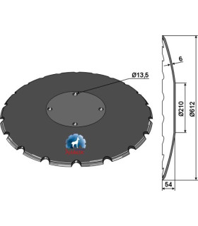 Tallrik tandad Ø612 x 6mm Amazone