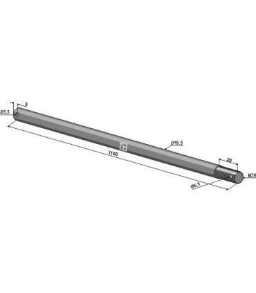 Axel Taarup L1100mm D19,5mm