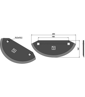 Kniv Foderblandare De Laval
