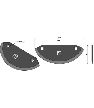 Kniv Foderblandare De Laval