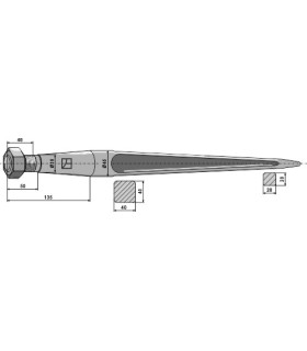Spjut  M28 980mm nr36 Kverneland