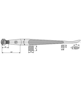 Spjut Skedformat M28 1400mm nr33 Redrock