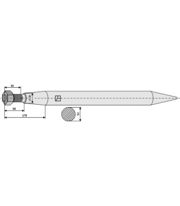 Spjut M28 820mm nr36 Redrock